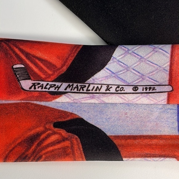 New Jersey Devils Original Ralph Marlin Tie Made in the USA 1992 - Picture 10 of 13